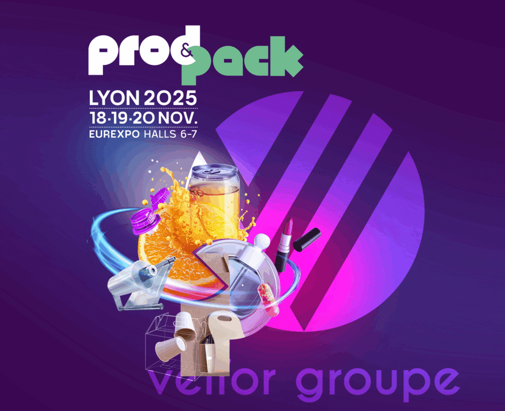 affiche du salon prod&pack avec le logo velfor